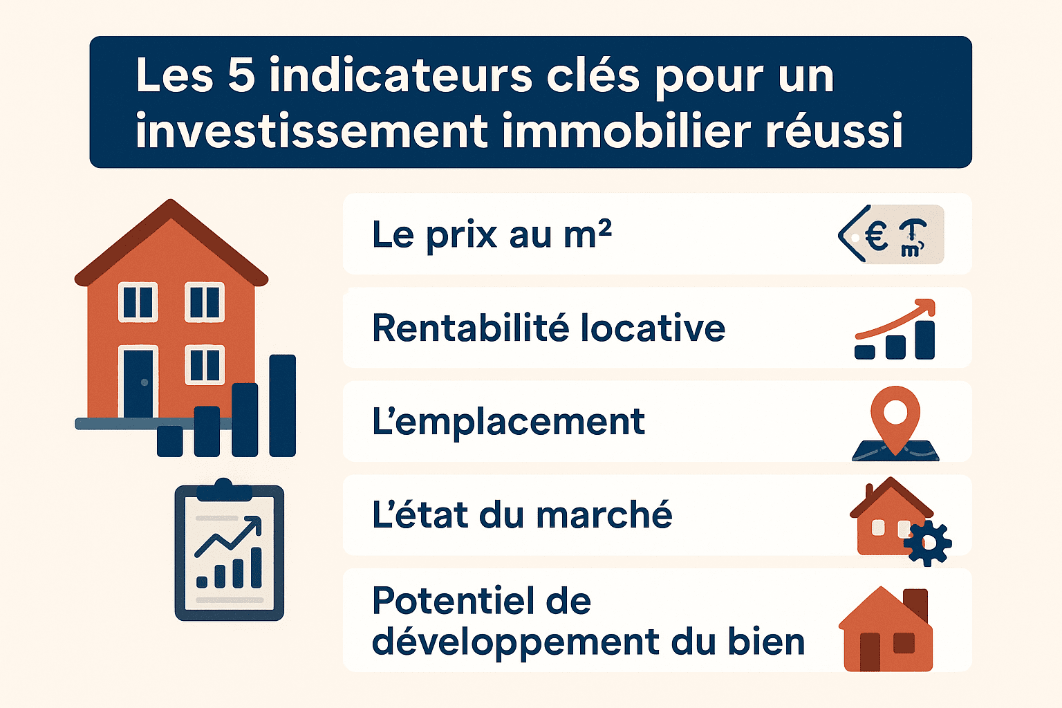 Les 5 indicateurs clés pour un investissement immobilier réussi
