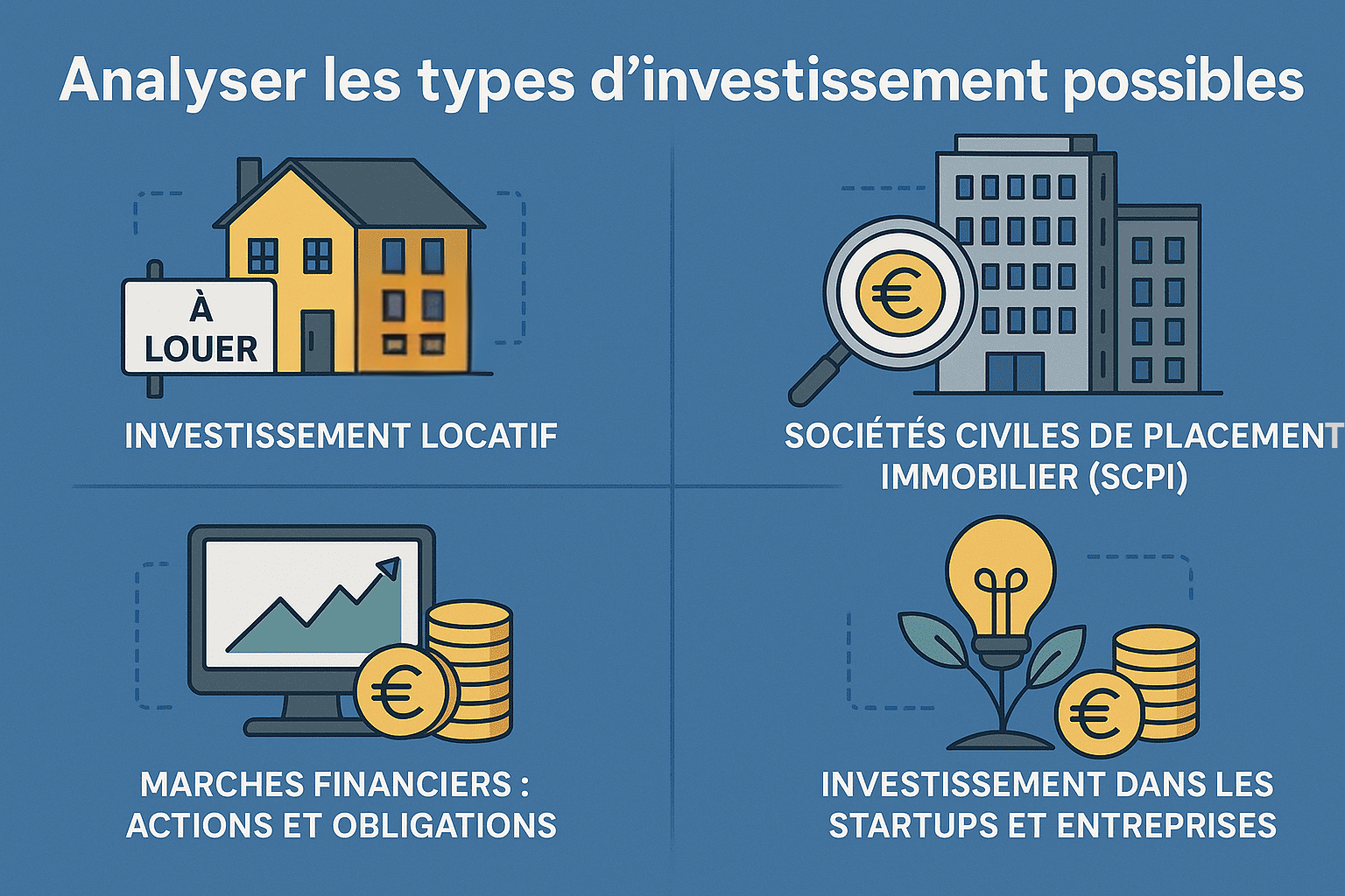 Analyser les types d'investissement possibles